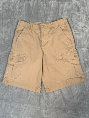 NWOT Ocean + Coast Boys Khaki Cargo Shorts Stretch Comfort Waist Sz 14